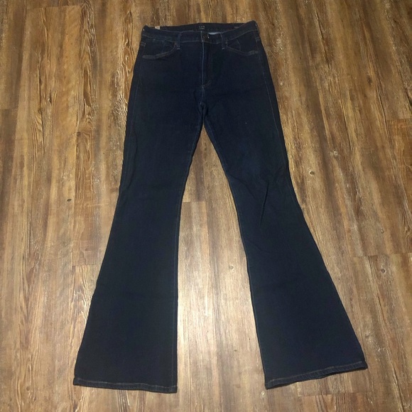Citizens of Humanity Fleetwood Petite High Rise Flare Jeans Women's 29 Dark Wash - Picture 1 of 8